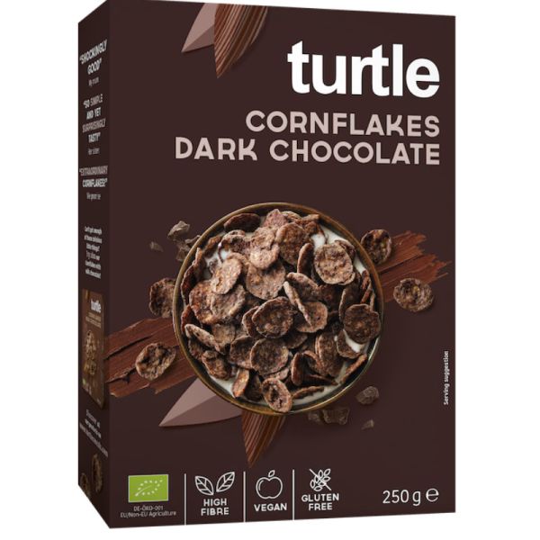 Cornflakes Dark Chocolate Bio, 250g - Turtle