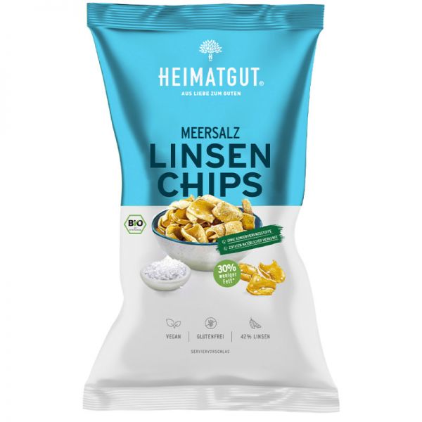 Linsen Chips Meersalz Bio, 75g - Heimatgut