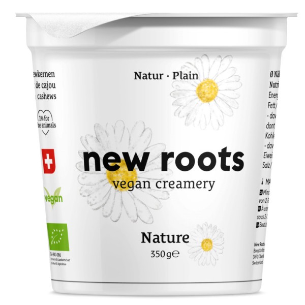 Pflanzliche Alternative zu Natur Joghurt Bio, 350g - New Roots