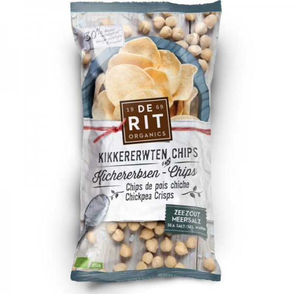 Kichererbsen-Chips Meersalz Bio, 75g - De Rit