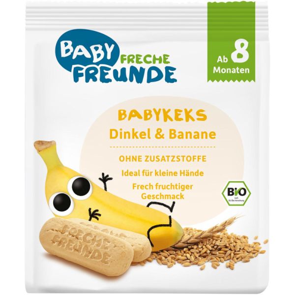 Babykeks Dinkel & Banane ohne Zusatzstoffe Bio, 100g - Freche Freunde