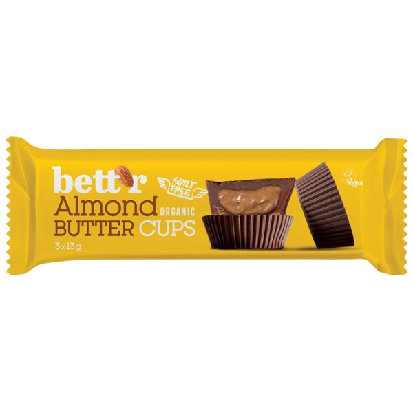 Almond Butter Cups Bio, 3x13g - bett'r
