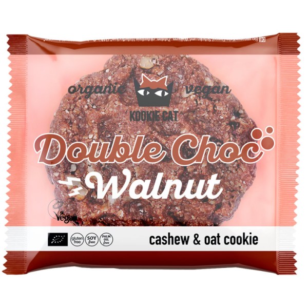 Double Choc Walnut Cookie Bio, 50g - Kookie Cat