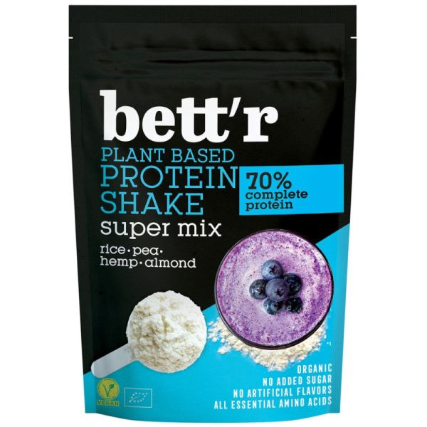 Protein Shake Super Mix Rice Pea Hemp Almond Bio, 500g - bett'r