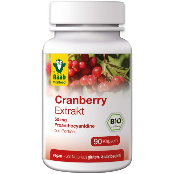 Cranberry Extrakt mit Proanthocyanidine Bio, 90 Kapseln - Raab