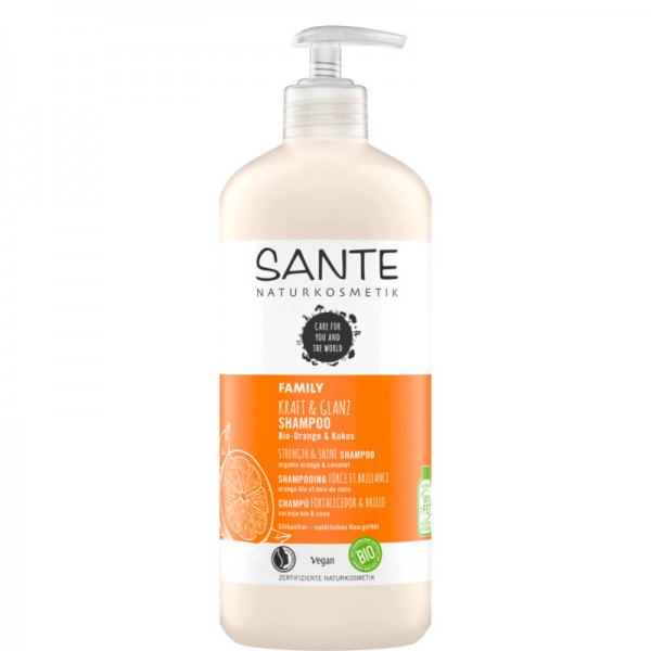 Family Kraft und Glanz Shampoo Bio-Orange & Kokos, 500ml - Sante