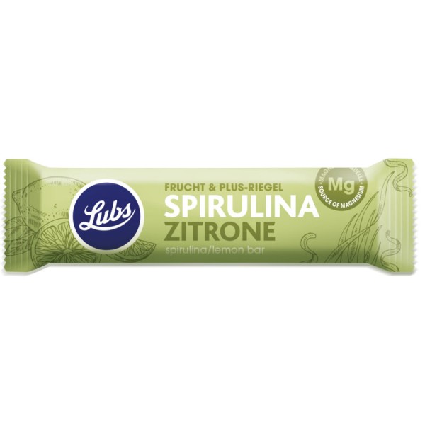 Spirulina Zitrone Frucht & Plus-Riegel Bio, 40g - Lubs