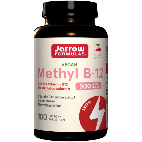 Methyl B12 500 µg Lutschtabletten Kirsche, 100 Stück - Jarrow