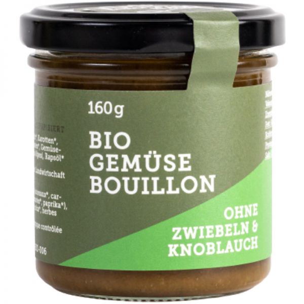 Gemüse Bouillon ohne Zwiebeln & Knoblauch Bio, 160g - Nullkommanull