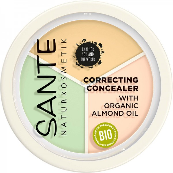 Correcting Concealer with Organic Almond Oil, 6g - Sante