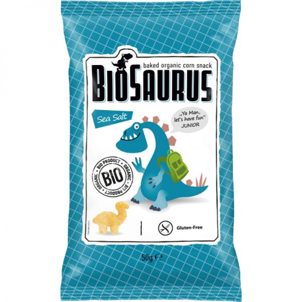 BioSaurus Mais Chips Sea Salt Bio, 50g - McLloyd´s