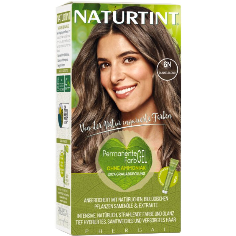 Permanentes Naturtint 6N | Haarfarbegel - ohne Ammoniak, schön Dunkelblond 170ml - gesund - - natürlich ayco.ch