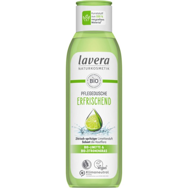 Pflegedusche erfrischend Bio Limette & Bio Zitronengras, 250ml - Lavera