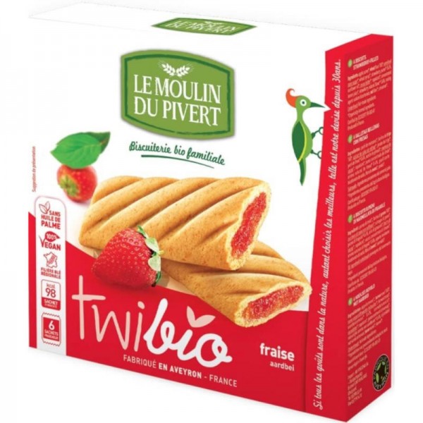 Twibio Keks mit Erdbeer Bio, 150g - Le Moulin du Pivert
