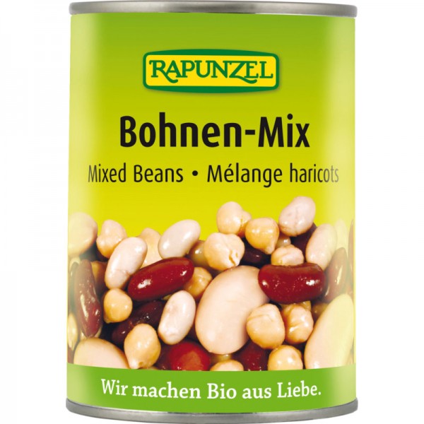 Bohnen-Mix fertig gekocht Bio, 400g - Rapunzel