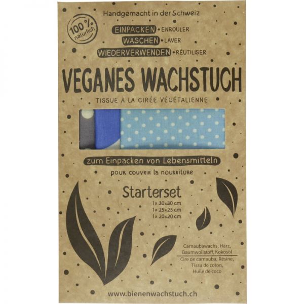 Veganes Wachstuch Starter Set, 3Stk - RapNika
