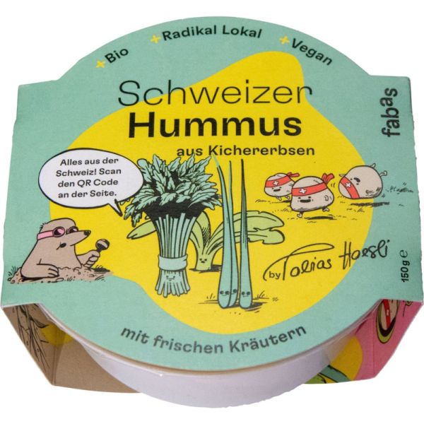 Schweizer Hummus mit frischen Kräutern Bio, 150g - fabas