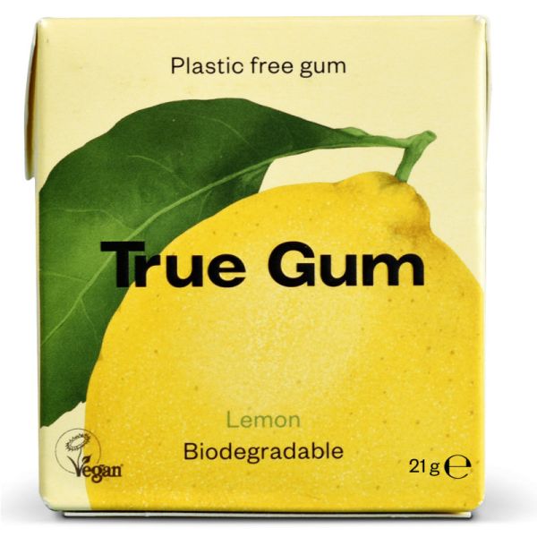 Plastikfreier Zitrone Kaugummi, 21g - True Gum