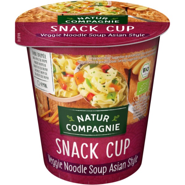 Snack Cup Veggie Noodle Soup Asian Style Bio, 55g - Natur Compagnie