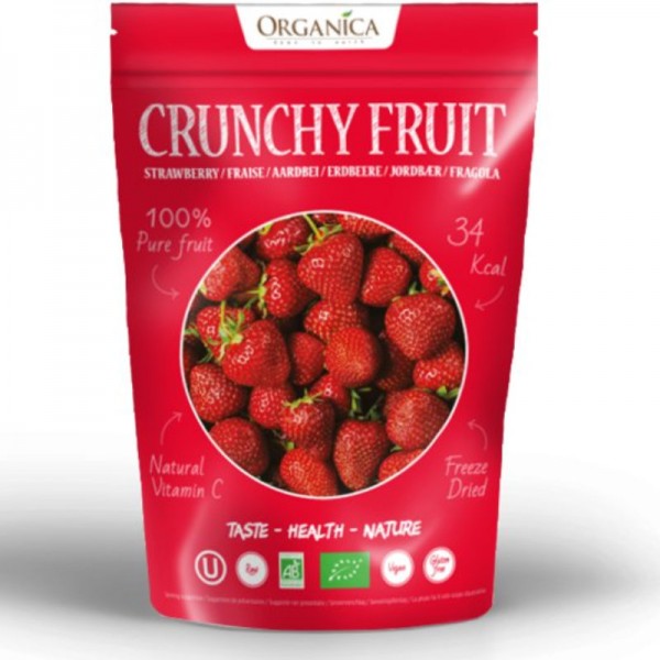 Crunchy Fruit Strawberry Bio, 12g - Organica