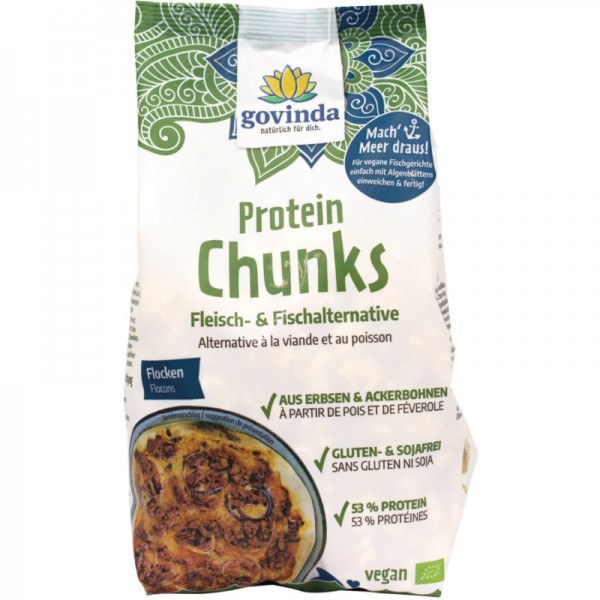 Protein Chunks Fleisch- & Fischalternative Flocken Bio, 125g - Govinda