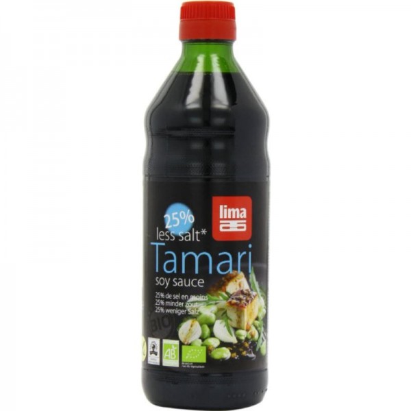 Tamari soya sauce 25% weniger Salz Bio, 500ml - Lima