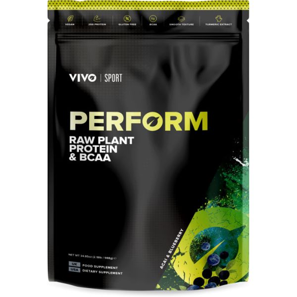 Perform Raw Plant Protein & BCAA Acai & Blueberry, 988g - VIVO