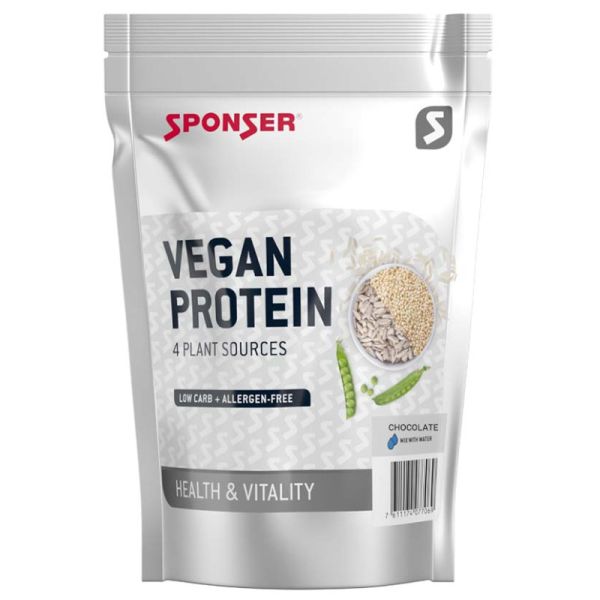 Vegan Protein 4 Plant Sources Chocolate, 480g - Sponser