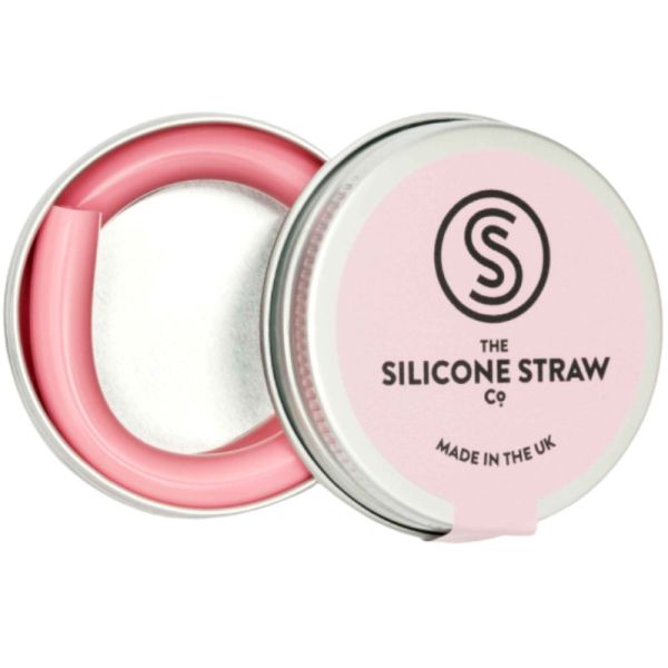 Silikon Strohhalm Pink, 1 Stück - The Silicone Straw