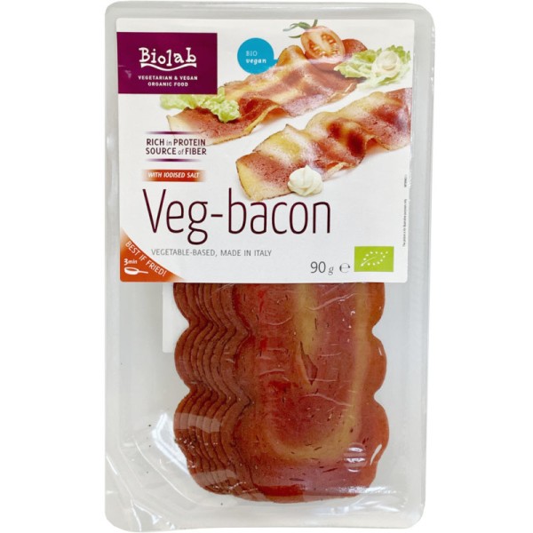 Veg-Bacon pflanzliche Alternative zu Speck Bio, 90g - Biolab