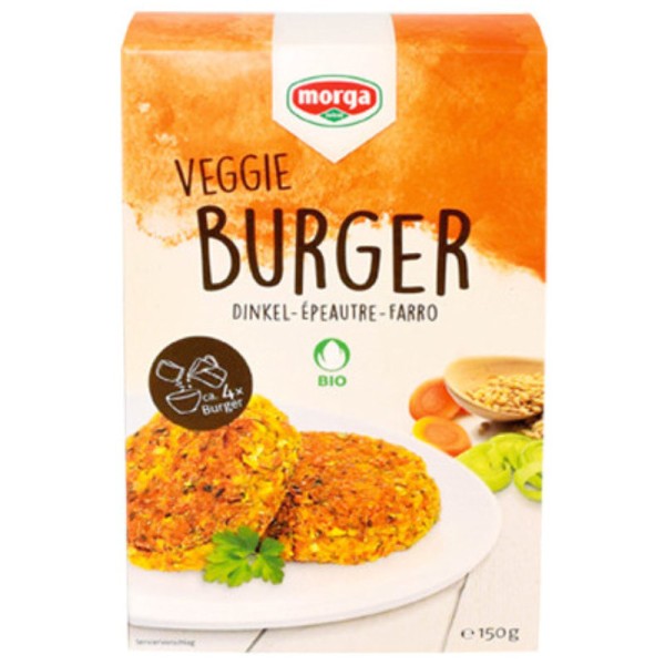 Veggie Burger Dinkel Fertigmischung Bio, 150g - Morga