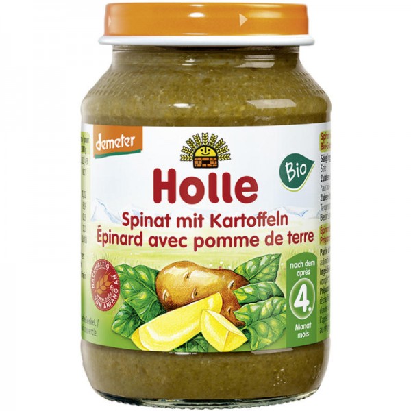 Spinat mit Kartoffeln Gemüsegläschen Bio, 190g - Holle