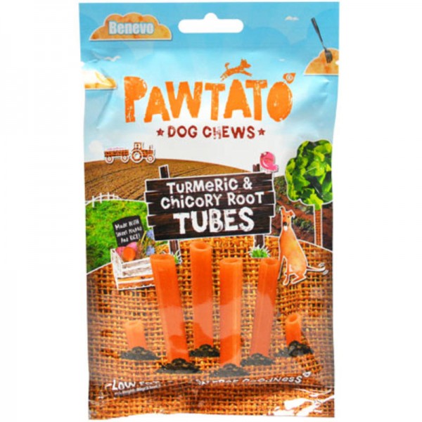Pawtato Turmeric & Chicory Root Tubes, 90g - Benevo