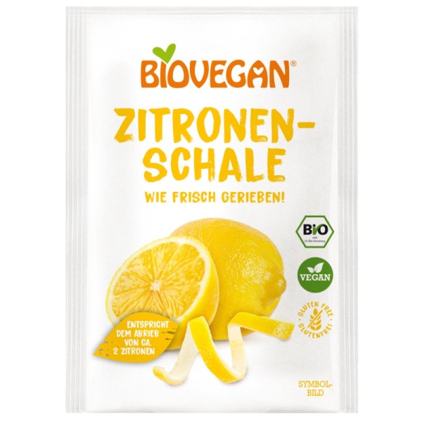 Zitronenschale wie frisch gerieben Bio, 9g - Biovegan