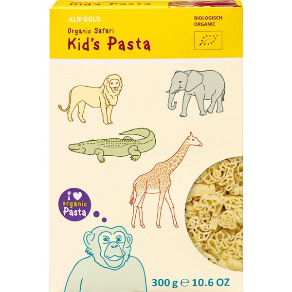 Kid's Pasta Safari Bio, 300g - Alb-Gold