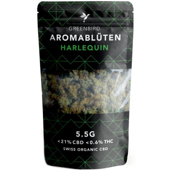 Aromablüten Harlequin <21% CBD, <0.6% THC, 5.5g - Greenbird