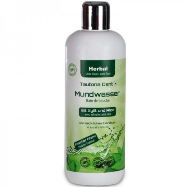 Mundwasser Herbal Sensitiv mit Xylit + Aloe, 500ml - Tautona