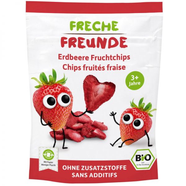 Erdbeere Fruchtchips Bio, 12g - Freche Freunde