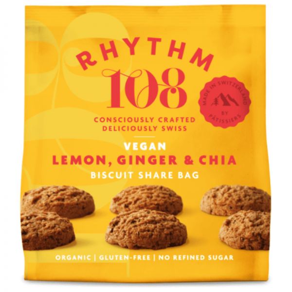 Vegan Lemon, Ginger & Chia Bio, 135g - Rhythm 108