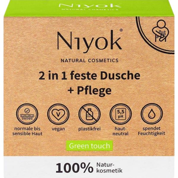 Green Touch 2 in 1 feste Dusche & Pflege, 80g - Niyok