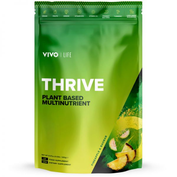 Thrive Plant Based Multinutrient Pineapple & Baobab, 240g - VIVO