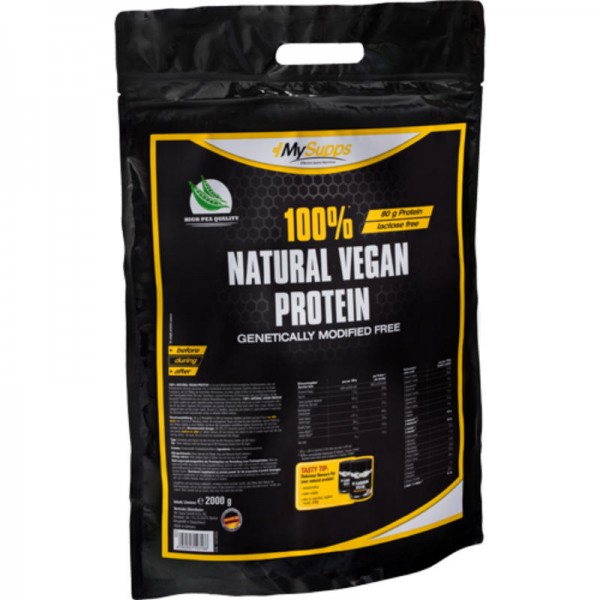 Natural Vegan Protein 100%, 2kg - MySupps