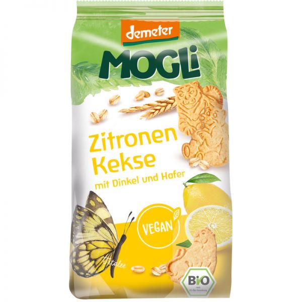 Zitronen Kekse mit Dinkel und Hafer Bio, 125g - MOGLi