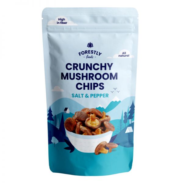 Crunchy Mushroom Chips Salt & Pepper, 50g - Forestly Foods
