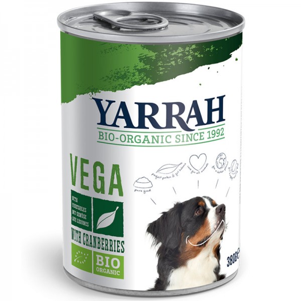 Hundefutter Bröckchen Vega in der Dose Bio, 380g - Yarrah