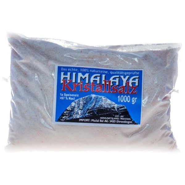 Himalaya Kristallsalz fein gemahlen, 1kg - Madal Bal