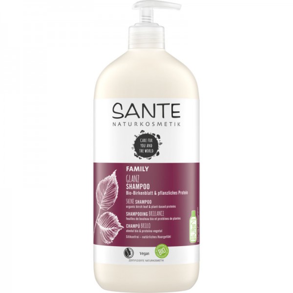 Family Glanz Shampoo Bio-Birkenblatt & pflanzliches Protein, 950ml - Sante