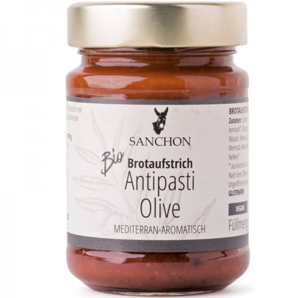 Brotaufstrich Antipasti Olive Bio, 190g - Sanchon