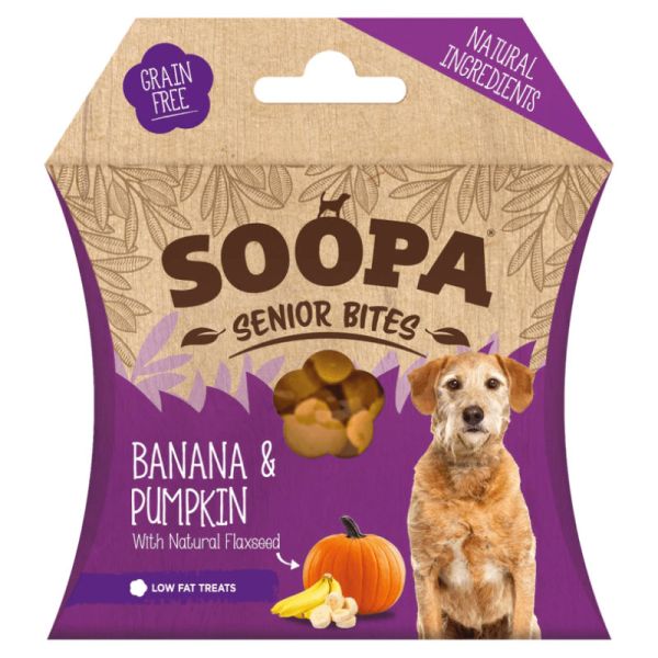 Senior Bites Banana & Pumpkin, 50g - Soopa