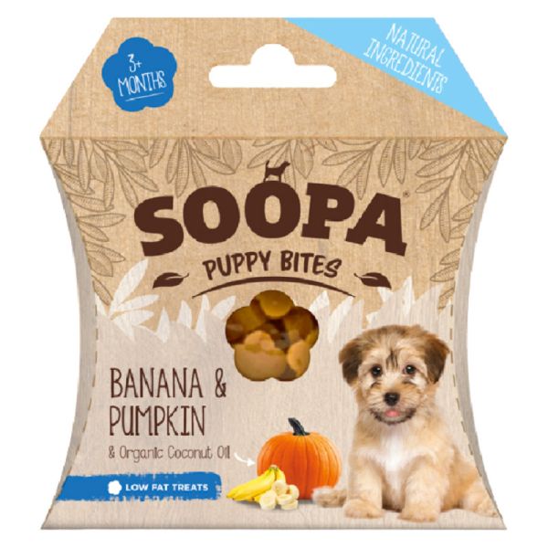 Puppy Bites Banana & Pumpkin, 50g - Soopa